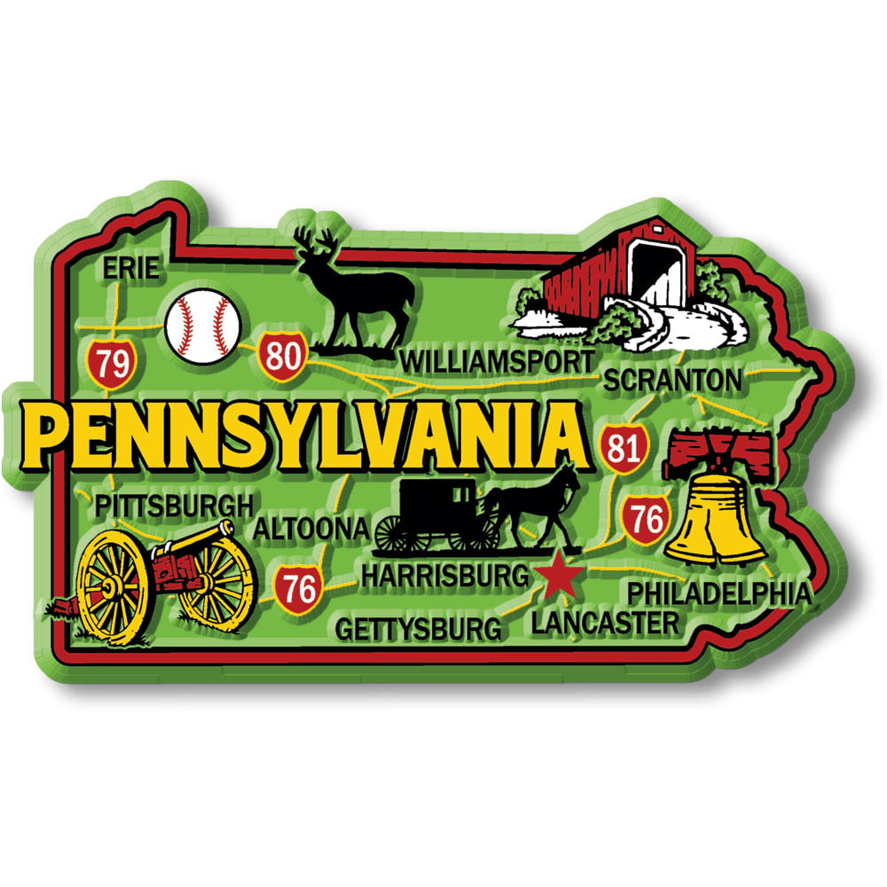 Made in USA Ohio Premium State Magnet by Classic Magnets 2.2" x 2.4" 