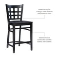 thumbnail image 4 of Linon Lola Counter Stool Wood Seat Black Set Of 2, 4 of 9
