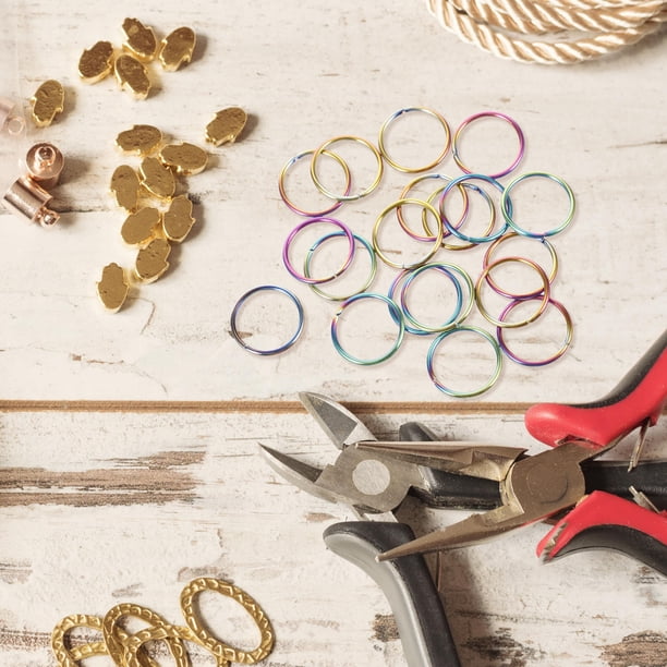 WRISTBIQUE 20Ud Anillos Metálicos Redondos Para Llaves En Acero Inoxidable Para Manualidades Y Uso Diario