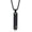 Black F, variant on Customized Bar Initial Necklaces for Men Mens Geometric Vertical Pendant Necklace with Capital A-Z Letter, Stainless Steel Box Chain 24inch