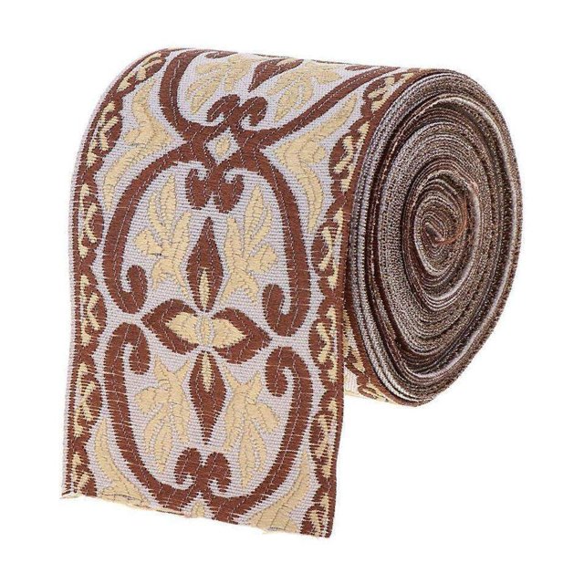 5 Meters Beige Jacquard Trim Sew Jacquard Trim Sew Ribbon Ribbon Fabric Ribbons for Sewing Crafts 6cm
