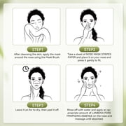Lanbena Aloe Blackheads Remover Cream Nose Pore Strips Face Mask, 30g+60 Pcs