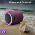 thumbnail image 2 of Portable Led Party Bluetooth 5.0 Speaker,Mini Wireless Speaker with Lights Rich Stereo Bass Aux, IPX6 Waterproof Outdoor Speaker, 24H Playtime, Dual Pairing, Home, Travel, Hiking, 2 of 6