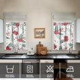 thumbnail image 3 of 3-Piece Bright Flowers Kitchen Curtain Set - Ruffled Valance and Tier Curtains with Rod Pocket, Fresh Floral Pattern for Farmhouse Kitchen Windows Decor, 54"x18" + 27.5"x36"x2, 3 of 5