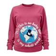 thumbnail image 4 of RKSTN Women's Maternity Crewneck Sweatshirts Plus Size Pregnancy Graphic Print Long Sleeve T Shirts Pullover Hoodless Sweatshirts Tops Womens Casual Oversized Round Neck Comfy Funny Printed Shirts, 4 of 7