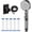 Silver, variant on HydroBoost High Pressure Shower Head with Softened Water Filtering, 5 Spray Modes & Handheld Hose — Easy Tool-Free Installation, Stylish ABS Design, Gentle on Hair & Skin,Silver