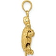 thumbnail image 2 of 14K Yellow Gold Solid Polished 3-D Moveable Turtle Pendant (25 X 16.5) Made In United States c2544, 2 of 5