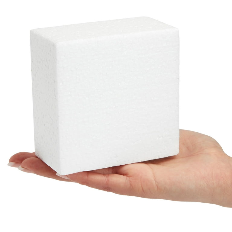6 Pack Foam Blocks for Crafts, Polystyrene Brick Rectangles DIY