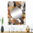 thumbnail image 1 of Designart "Hexagon Rustic Mosaic I" Geometric Mirror Wall Decor - Modern Brown Geometric Large Printed Mirror Wall Decor For Bedroom - 32" x 24" Inch, 1 of 5