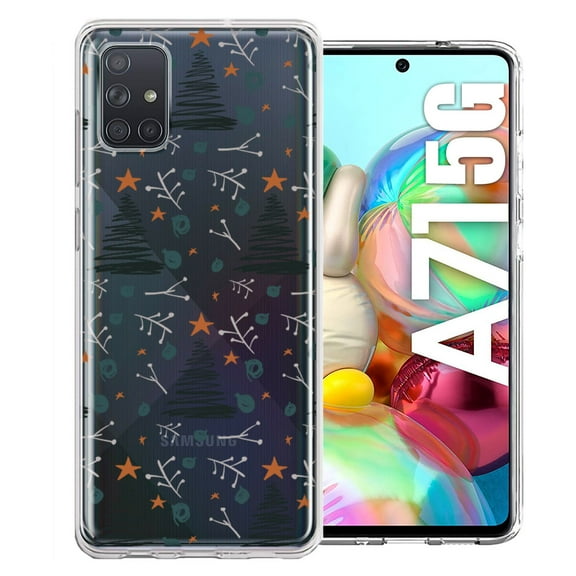 MUNDAZE For Samsung Galaxy A71 4G Holiday Christmas Trees Design Double Layer Phone Case Cover