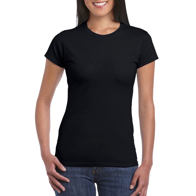Gildan T-Shirt Softstyle pour Femmes, P, Noir