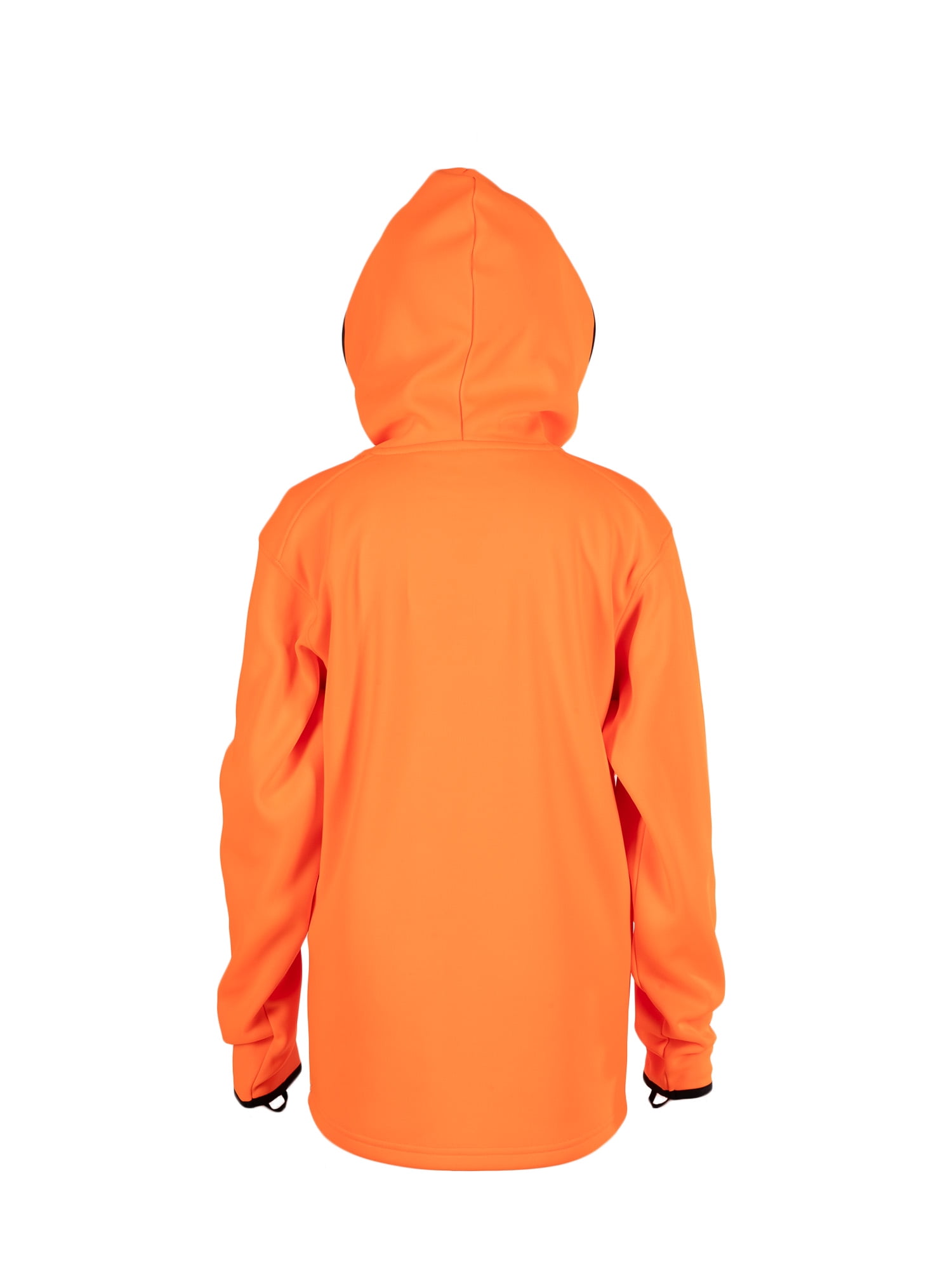 Mossy Oak Youth Long Sleeve Camouflage Hunting Pullover Hoodie, Blaze Orange, XS