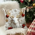 thumbnail image 4 of YIKA Christmas Tree Snowflake Reindeer Pillowcase Christmas Pillow Cover Holiday Decoration Sofa Decoration Linen Pillow Home Sofa Holiday Decoration Pillow Cover 45x45cm D, 4 of 7