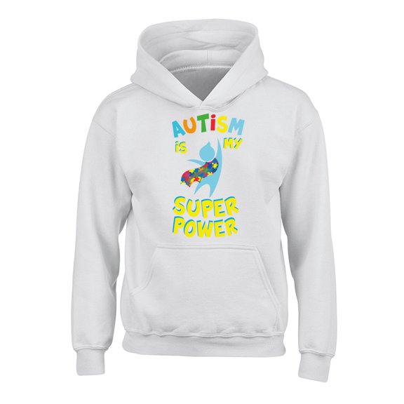 Awkward Styles Autism Hoodies for Kids Autism is my Super Power Hooded Youth Sweatshirt Autism Awareness