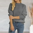 thumbnail image 3 of Vedolay Womens Casual Tops Womens Fall Pullover Sweaters Casual Crew Neck Long Sleeve Lightweight Tops,Gray S, 3 of 4