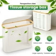 thumbnail image 3 of Dznils Toilet Paper Holder with Bamboo Lid for Bathroom Storage, Foldable and Waterproof, Up to 12 Rolls, Beige, 3 of 11