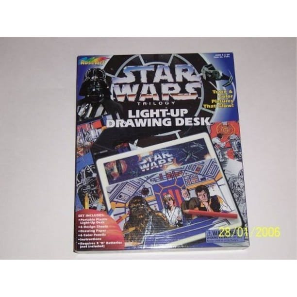 Star Wars Trilogy Light Up Drawing Desk Rose Art 1671 Walmart