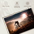 thumbnail image 6 of Elephant Stock Sunset Mountain Biking Wall Art - Horizontal Canvas Wall Art - Living Room Wall Decor - Sports Canvas - Black And Gray Decor - 36" x 24", 6 of 8