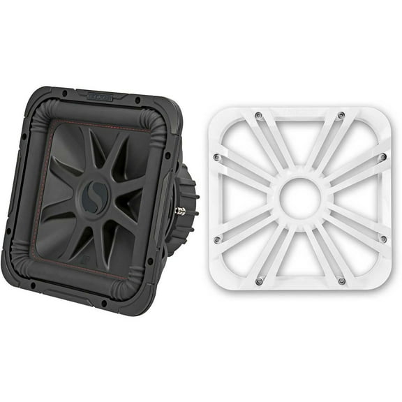 Kicker 45L7R122 L7R 12-Inch (30cm) Subwoofer, Dual Voice Coil, 2-Ohm w/ White LED Grill