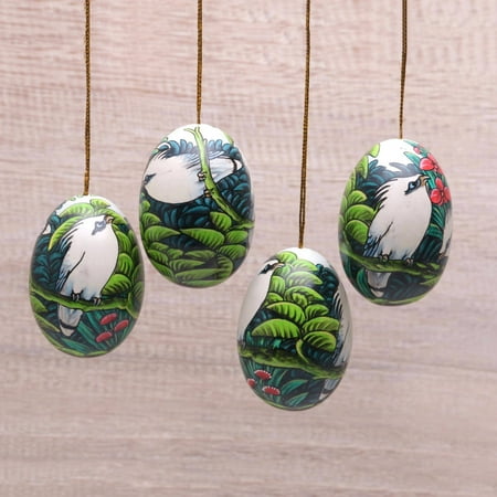 

Novica-NOVICA Jalak Forest Wood ornaments (set of 4) - 2.6 H x 1.8 DMulti