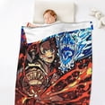 thumbnail image 5 of Demon Slayer Anti-Pilling Flannel 32"X48" Super Soft Plush Air Condition Quilt Fluffy Warm Cozy Decorative Blankets, 5 of 7