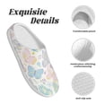 thumbnail image 5 of Yiaed Colorful Butterfly Print Slippers Fuzzy Warm Cozy Slippers Non Slip House Slippers For Indoor Outdoor Slippers House Slippers-8, 5 of 7