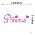 thumbnail image 4 of Girls Princess Cute Girly Wall Decal Decoration Princess with Hearts Girly Vinyl Wall Decal Art Lasts Years and Easily Removable - Size: 30 In(W) x 12 In(H), 4 of 5