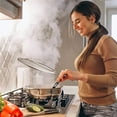 thumbnail image 3 of Large Splatter Screen for Frying Pan, 15 Inch Stainless Steel Grease Splatter Guard, Mesh Frying Screen Keeps Kitchen Clean and Protects Skin From Burns, 3 of 4