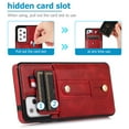 thumbnail image 6 of for Samsung Galaxy A53 5G Case Wallet with Slide Credit Card Holder, Flip Premium PU Leather Hidden Kickstand Classic Retro Heavy Duty Protective Cover for Samsung Galaxy A53 5G,Red, 6 of 7