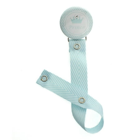 Crown with Crystal and Chevron Pacifier Clip