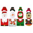 thumbnail image 3 of Matsuzay 1 Juego de almohadillas para pies de inodoro, tapa de asiento, adornos navideños, cubierta de asiento de inodoro de Papá Noel feliz y Kits de decoración para fiestas Juego de inodoro Elk, 3 of 6