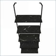 thumbnail image 3 of Bookshelf 5-Tier 72”H Modern Open Shelf | Black Marble-Look | Black Metal, 3 of 13