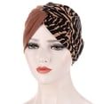 thumbnail image 4 of Womens Fashion Elastic Solid Color Comfortable Cap Beaded Large Cap for Women, 4 of 4