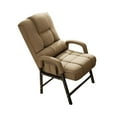 thumbnail image 2 of DOLITY Chaise de Bureau Rembourrée Coussin Siège Confortable Tissu Lin Moderne Chaise d'Ordinateur Brun Clair, 2 of 9