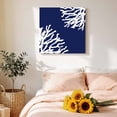 thumbnail image 4 of Canvas Wall Art Sea White Coral Blue Canvas Art Print Marine Background Modern Art Pictures Wall Decor for Living Room Bedroom Artwork Decorations Stretched Framed Ready to Hang 10"x10", 4 of 9