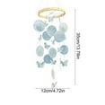 thumbnail image 3 of JMKQLZ Natural Shell Wind Chime with Butterfly Motifs, Decorative Hanging Ornament for Balcony and Bedroom, Elegant Home Decor with Colorful Details and Gentle Sounding Bells, 3 of 6