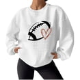 thumbnail image 1 of Rbaofujie Couples Sweat à Capuche Mode Femmes Décontracté Dames Noël Imprimé Ample Manches Longues Col Rond Blouses Hauts Chandails en Molleton Sans Capuche Blanc Chandails Dames, 1 of 4