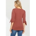thumbnail image 3 of Boatneck 3/4 Tie Sleeve Maternity Knit Top, 3 of 3