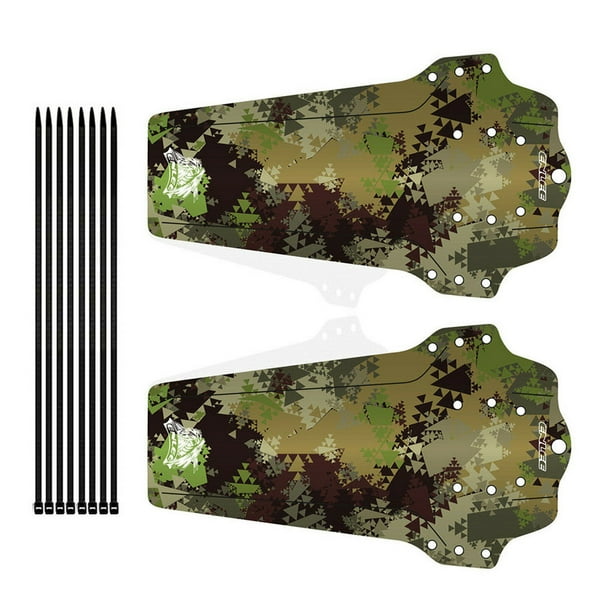 Yuarrent 1 par de guardabarros de plástico para bicicleta de montaña, guardabarros para Dirtboard, piezas decorativas para ciclismo, tipo 1 Ciclismo Camuflaje Yuarrent OD000764-05