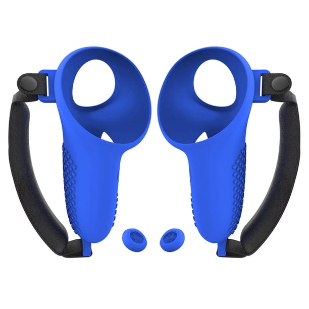 1 Par Empuñaduras Controlador Antideslizantes Silicona para Meta Quest 3 VR (azul)