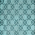 thumbnail image 1 of Ahgly Company Indoor Square Oriental Light Blue Industrial Area Rugs, 5' Square, 1 of 4