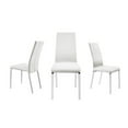 thumbnail image 4 of Casabianca Modern Loto Leather Italian Dining Chair in White, 4 of 4