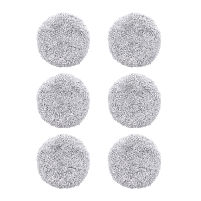 Almohadillas de reemplazo 6x para limpieza de ventanas Robot Ventana Aspiradora de aspirador Pad, reutilización de microfibra redonda para puerta para Textura lujosa