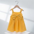thumbnail image 3 of XFHLMJFF Girls Dresses Kids Summer Toddler Baby Sleeveless Bowknot Corduroy Suspender Skirt Patry Birthday Sundress Size 2Y-3Y, 3 of 3