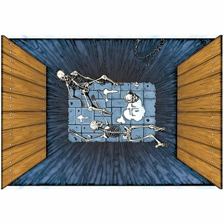 Paper Magic Fantasy Castle Dungeon 3' x 4' Floor Mat, Grey Brown