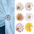 thumbnail image 2 of Scarf Button Large Chrysanthemum Alloy Silk Scarf Buckle Anti-Slip Women Scarf Buckle Outfit Accessory, 2 of 8