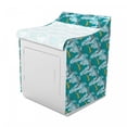 thumbnail image 2 of Reptile Washer Cover, Flying Pteranodon in the Sky Jurassic Animal Prehistoric Time Habitat Print, Washroom Decor with Dust Protection, 29" x 28" x 40", Blue and Teal, by Ambesonne, 2 of 3