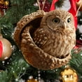 thumbnail image 5 of Forest Animal Acorn Ornaments – Cozy Forest Christmas Ornaments, 2025 New Pine Cone Decoration, Woodland Creature Figurine, 2D Acrylic Hanging Ornament Home Party Décor, 5 of 7