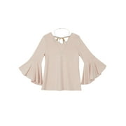 Girl's Fairy Tale Tie-Back Bell-Sleeve Top
