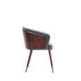 thumbnail image 6 of Modern Reeva Dining Chair Upholstered in Leatherette with Beech Wood Back and Solid Wood Legs in Walnut and Graphite, 6 of 11